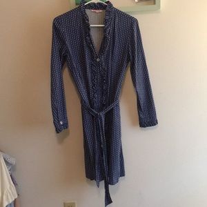 Blue button down dress